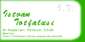 istvan totfalusi business card
